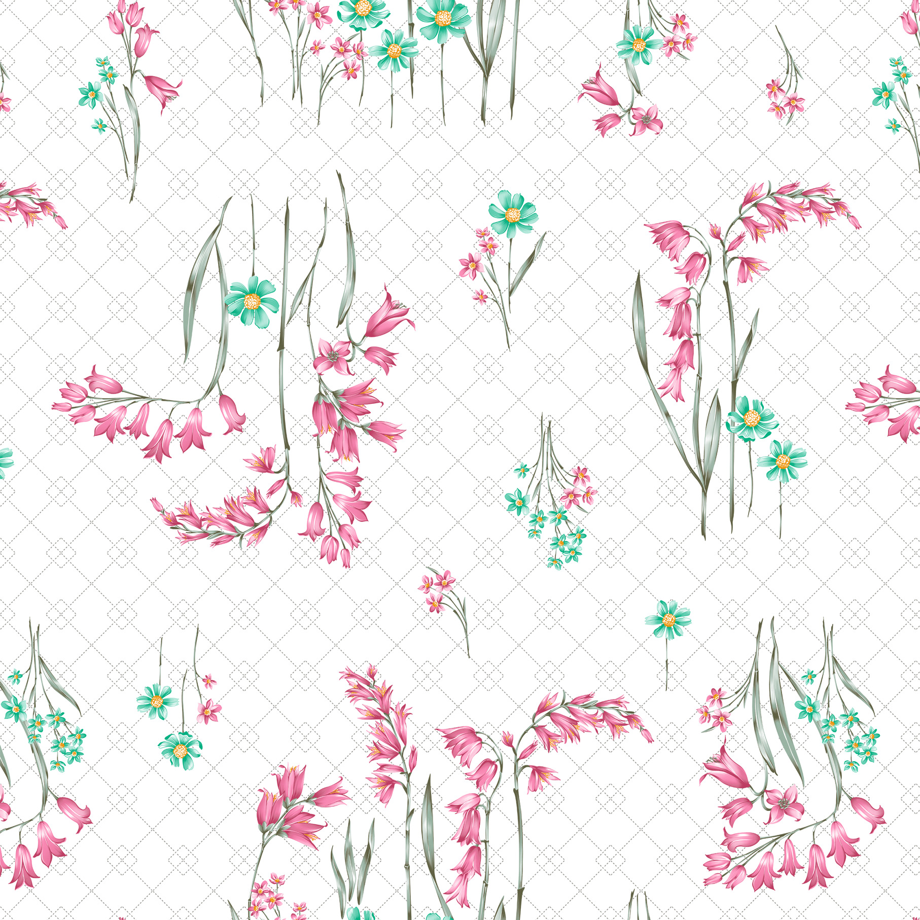 Composê Meia Malha estampada 100%